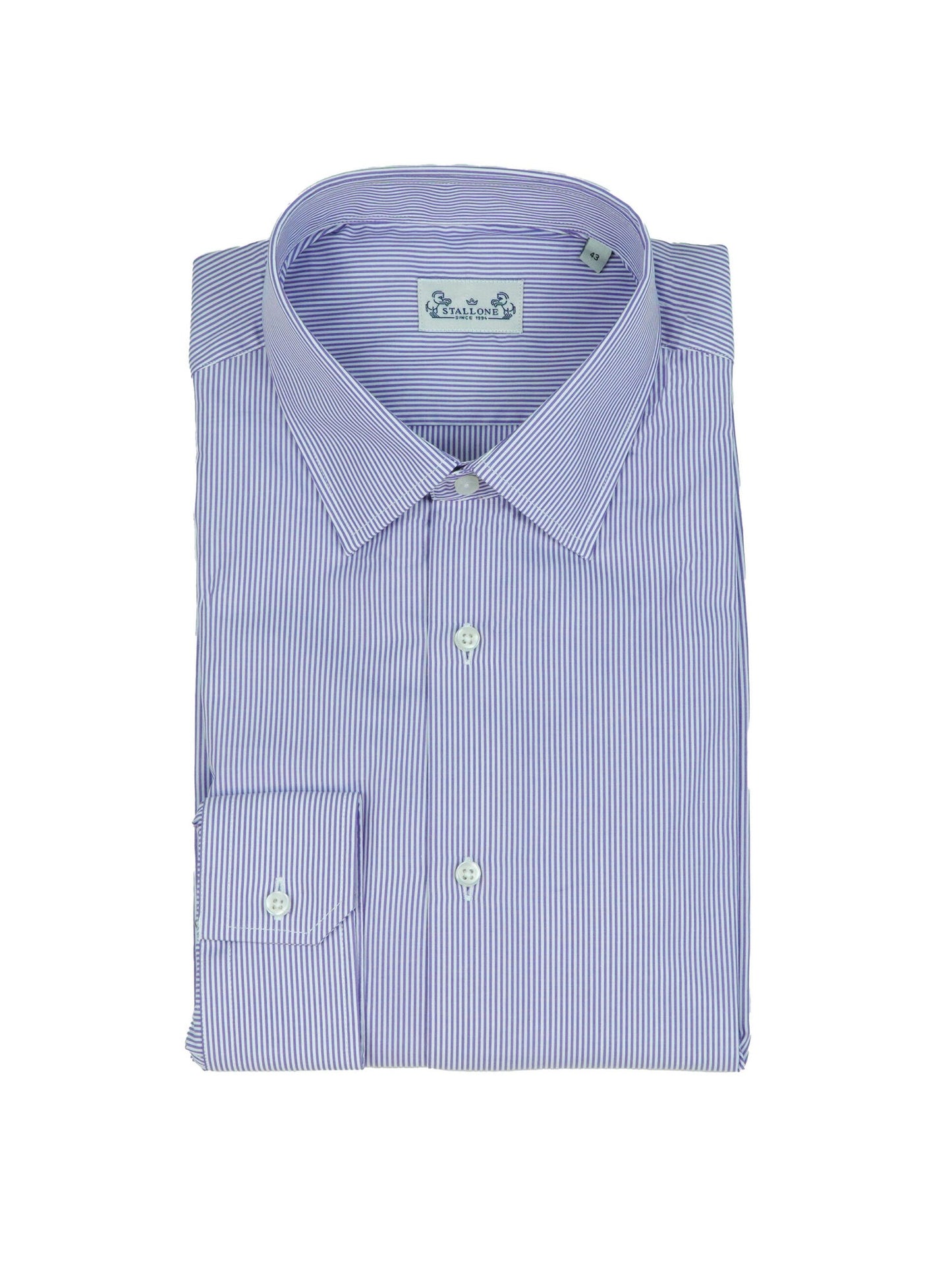 Chemise à rayures mauve
