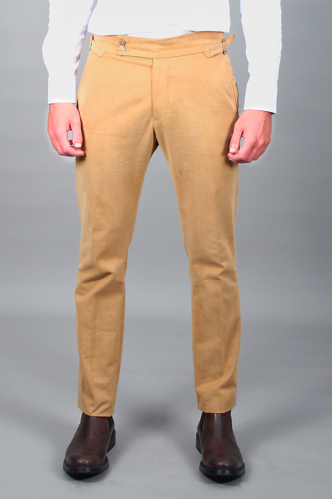 Pantalon Roma Camel Taille Haute