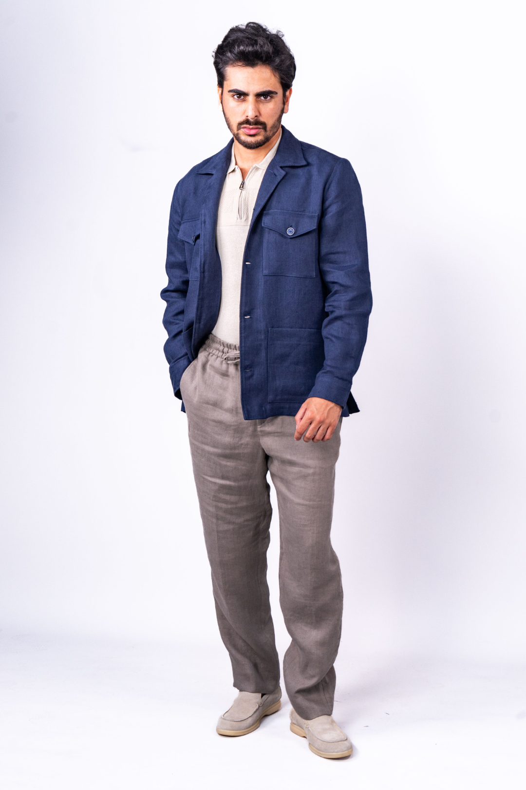 Veste Saharienne Bleu
