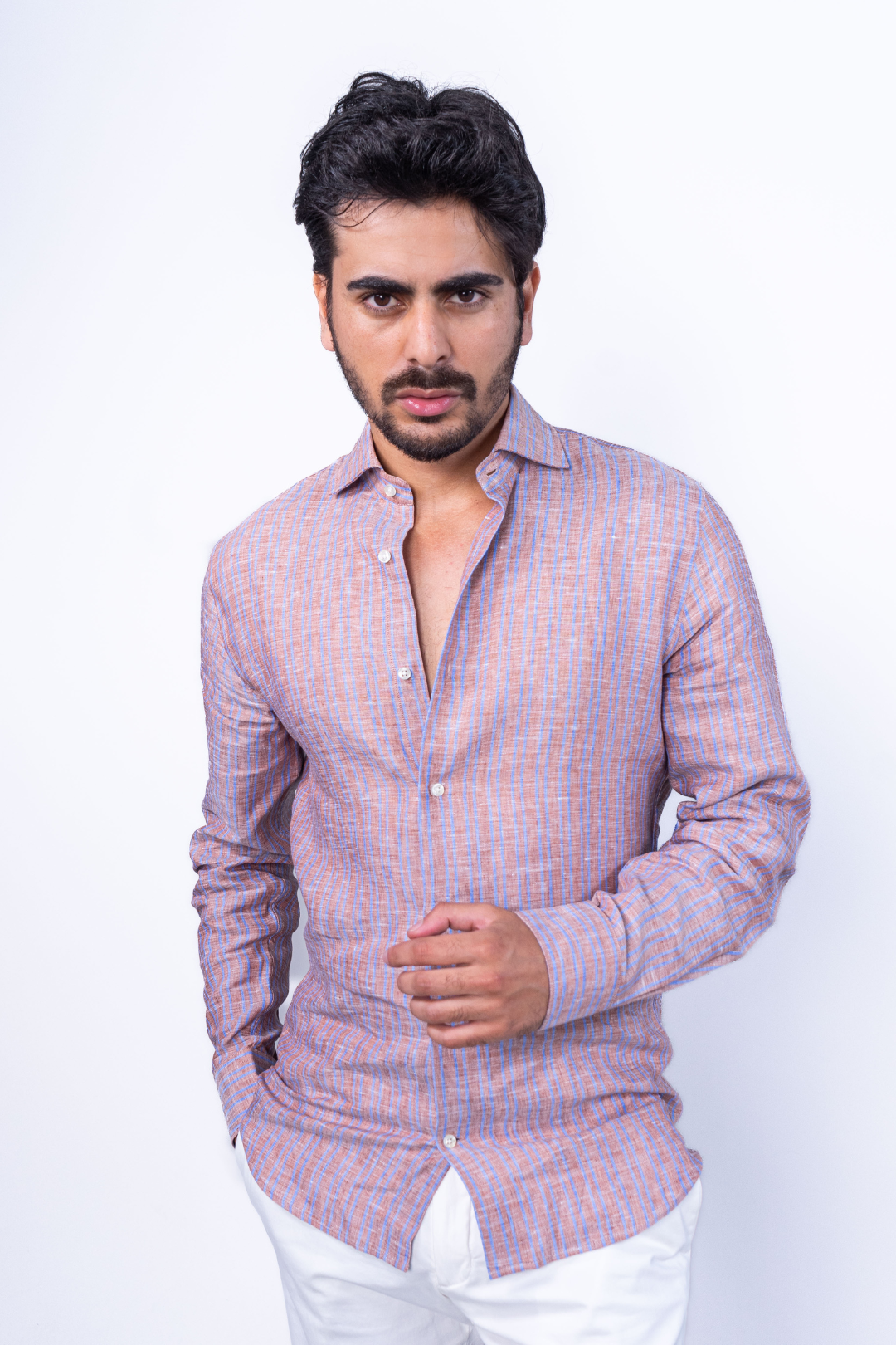Chemise Marron rayée