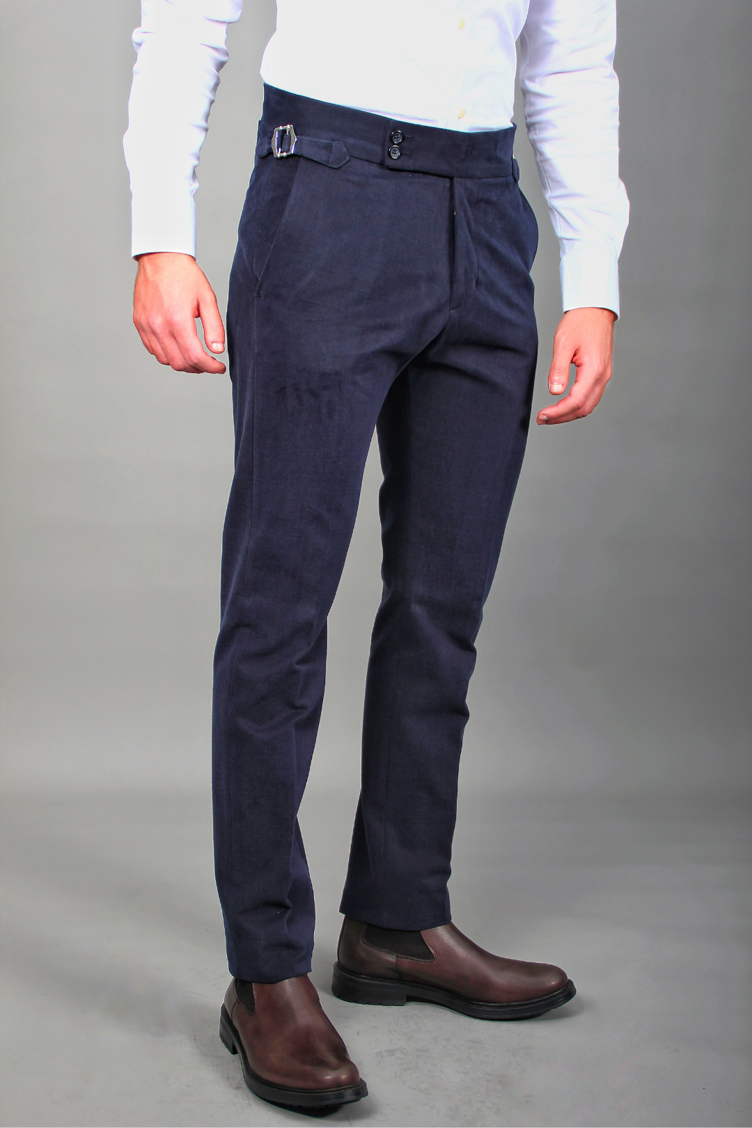 Pantalon Roma Bleu Taille Haute