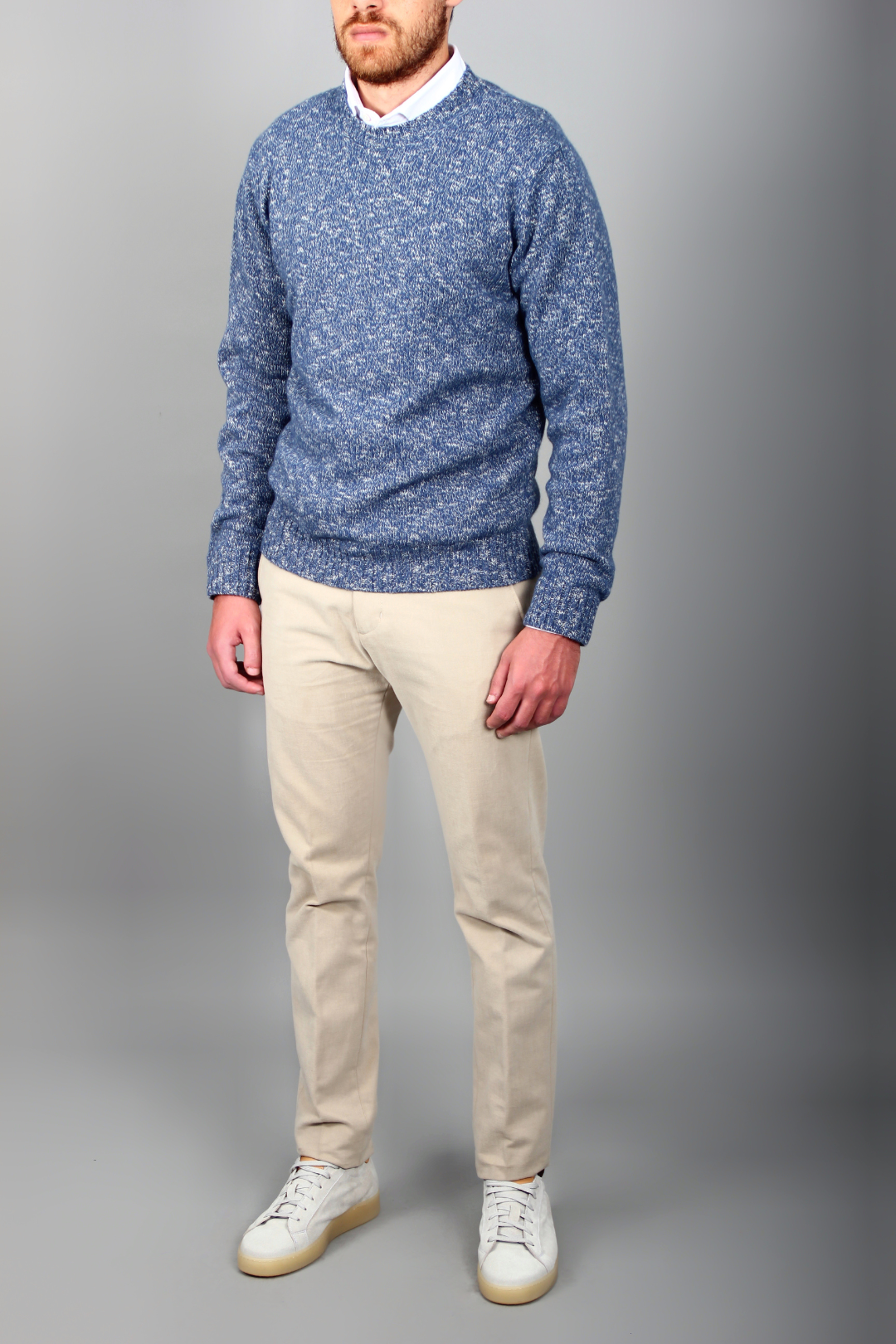Pull Bleu Texturé