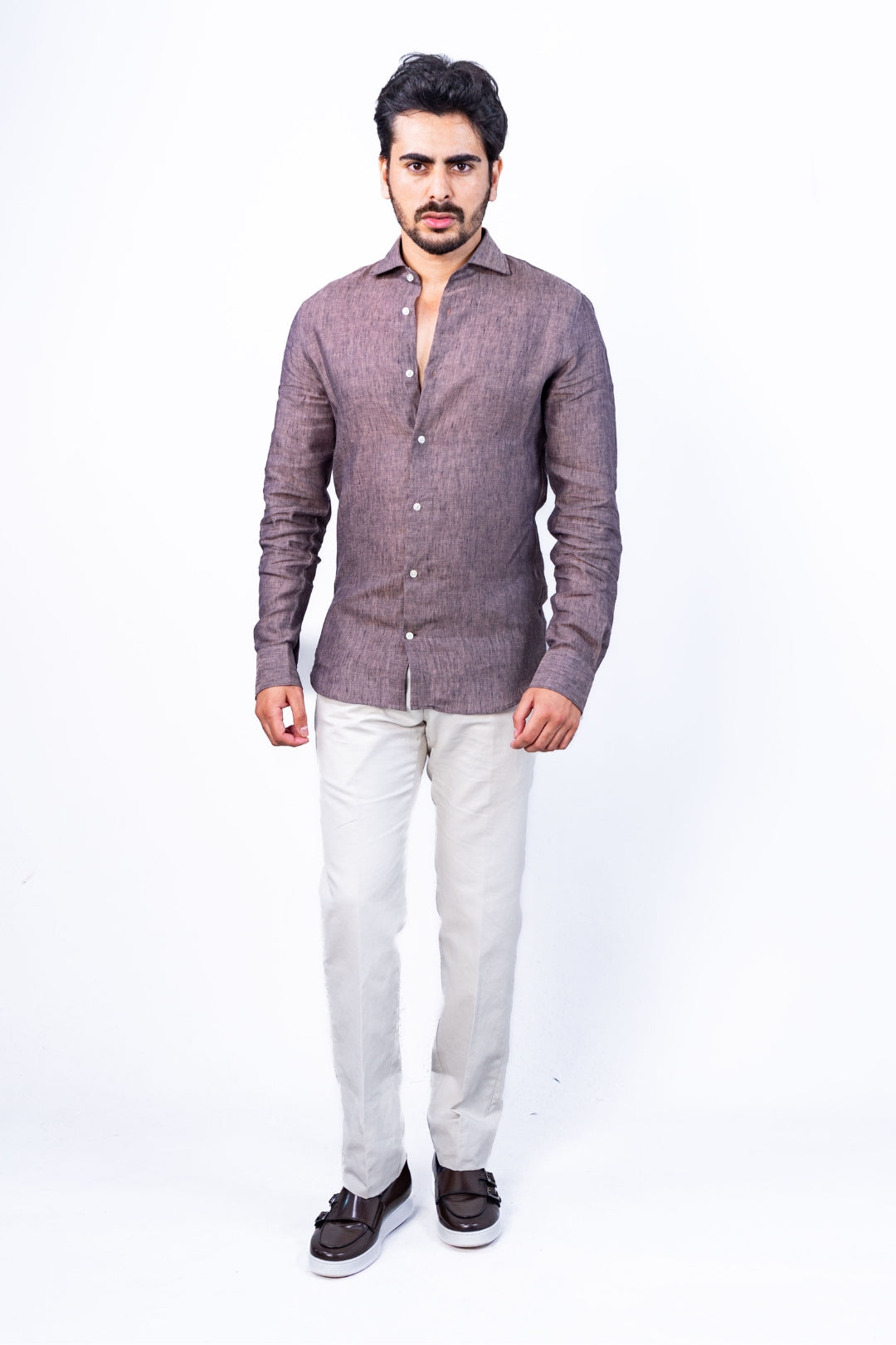 Chemise Marron en Lin