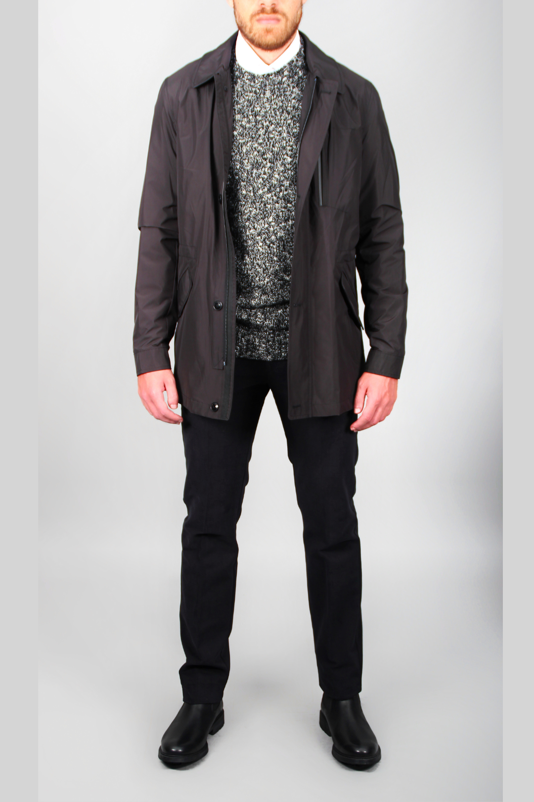 Pull Noir Texturé