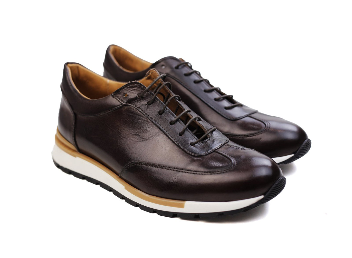 DERBY SNEAKERS MARRON en cuir