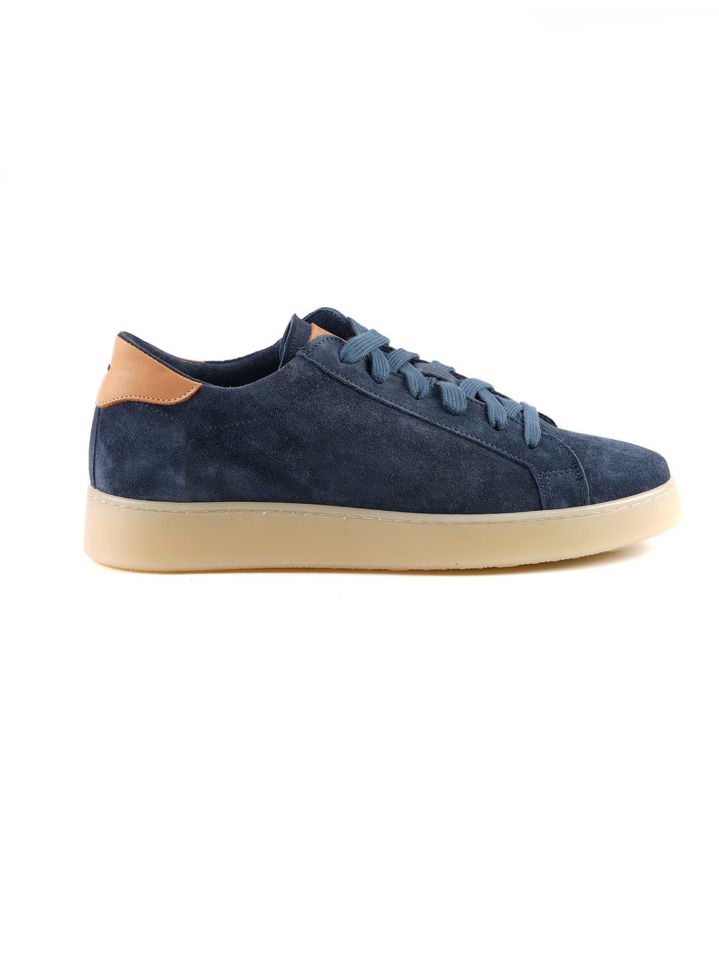Baskets basses en daim bleu