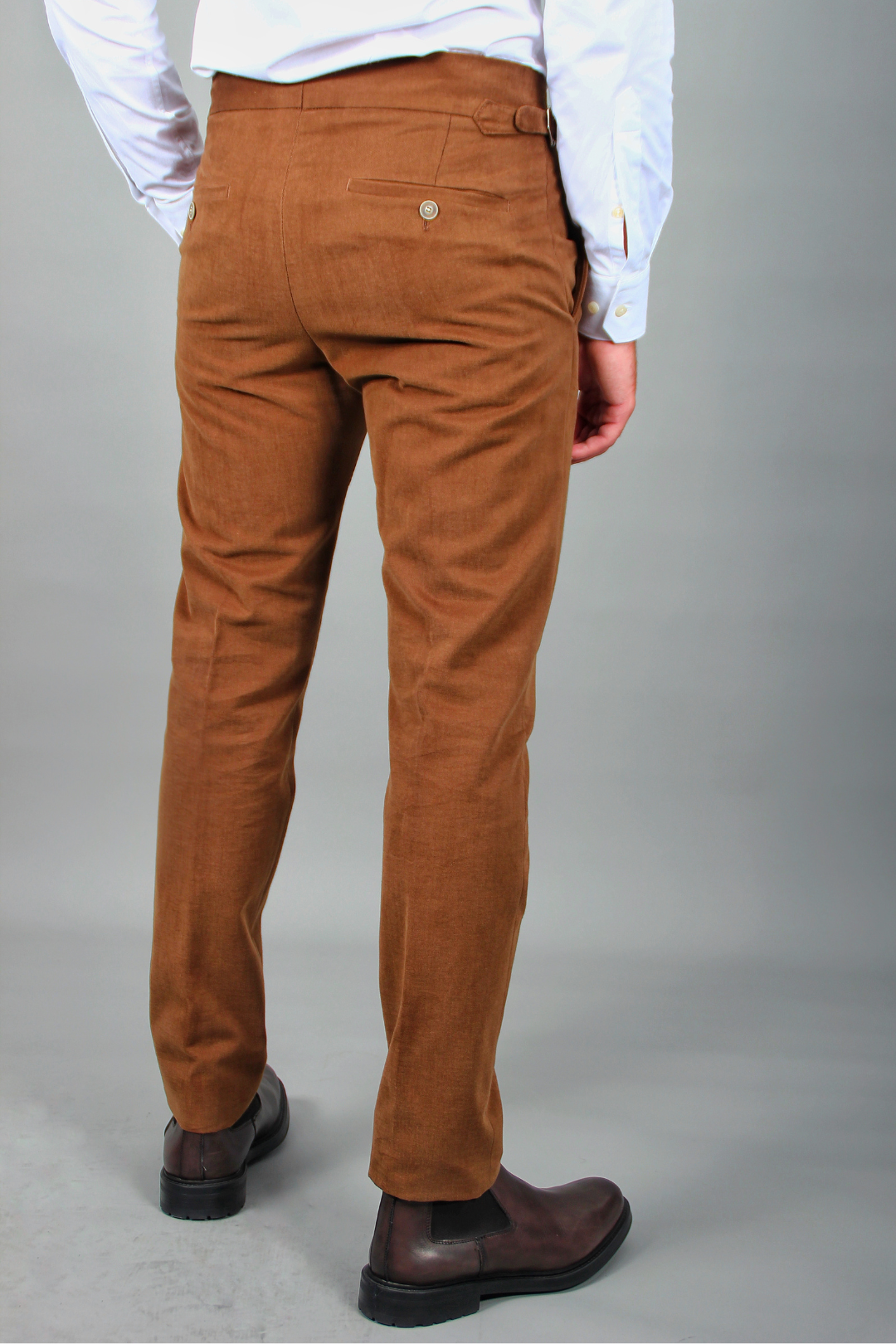 Pantalon Roma Marron Taille Haute