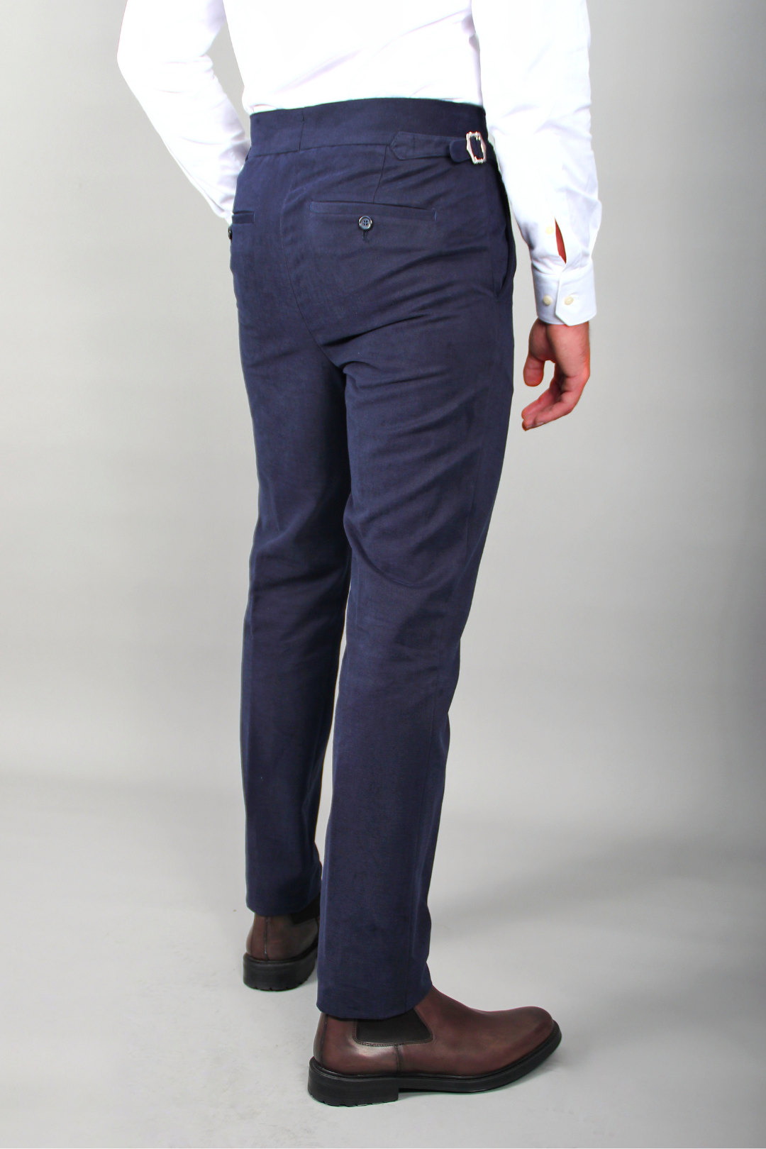 Pantalon Roma Bleu Taille Haute