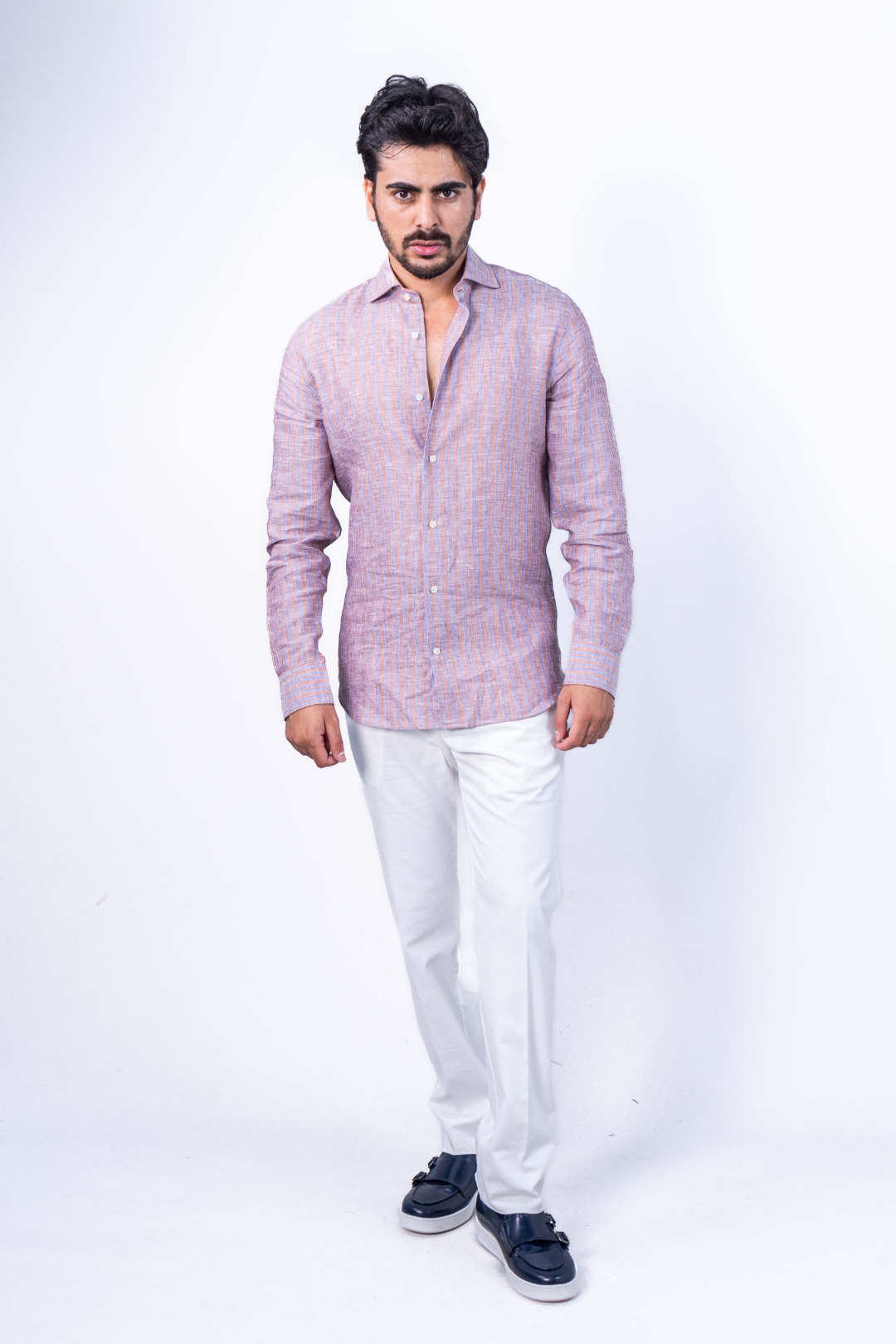 Chemise Marron rayée