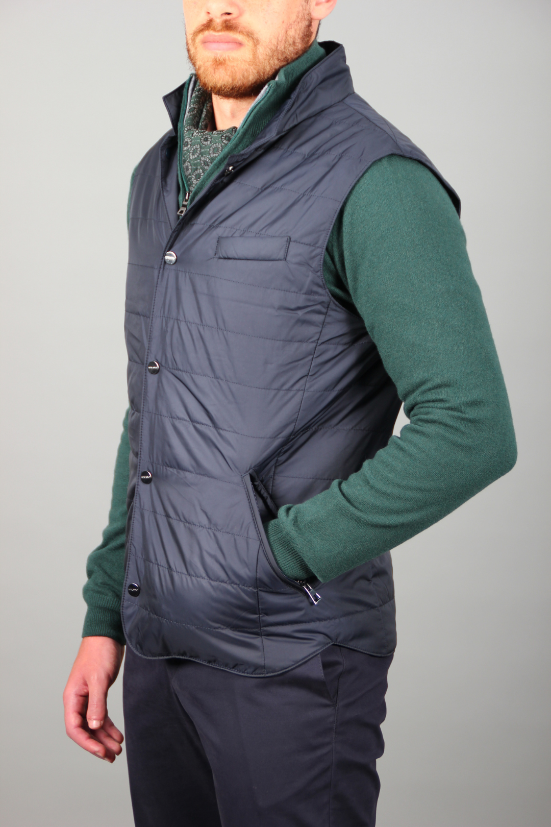 Pull Col Demi-Zip Vert