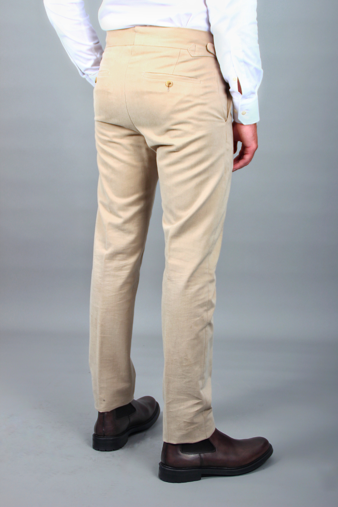 Pantalon Roma Beige Taille Haute