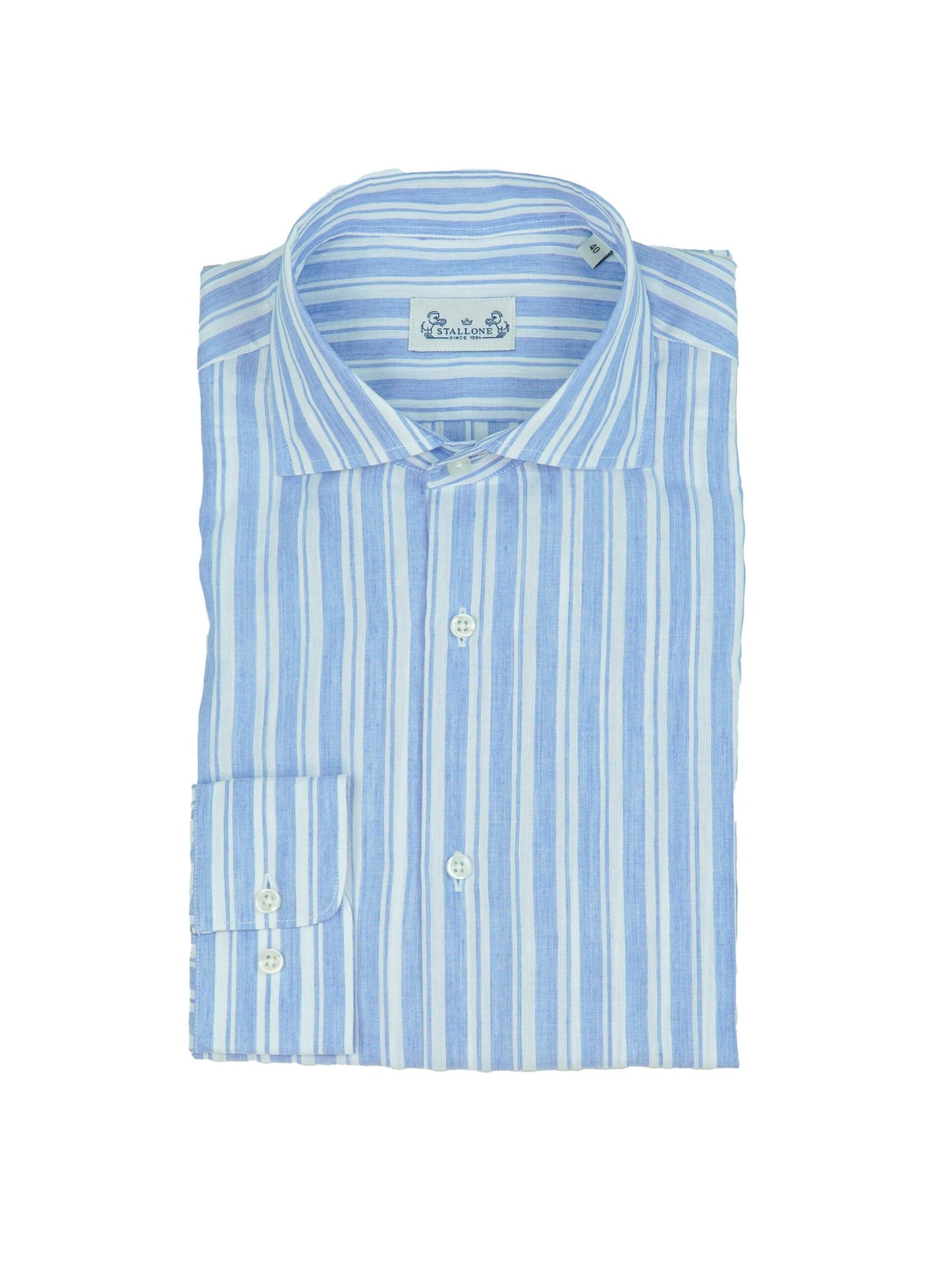 Chemise Rayée Bleu ciel en lin