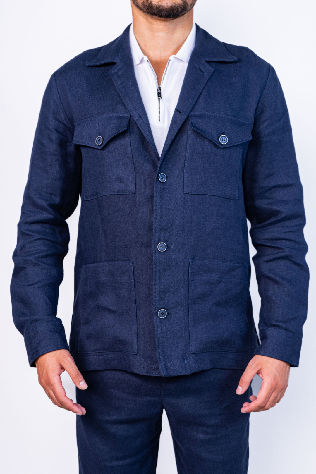 Veste Saharienne Bleu