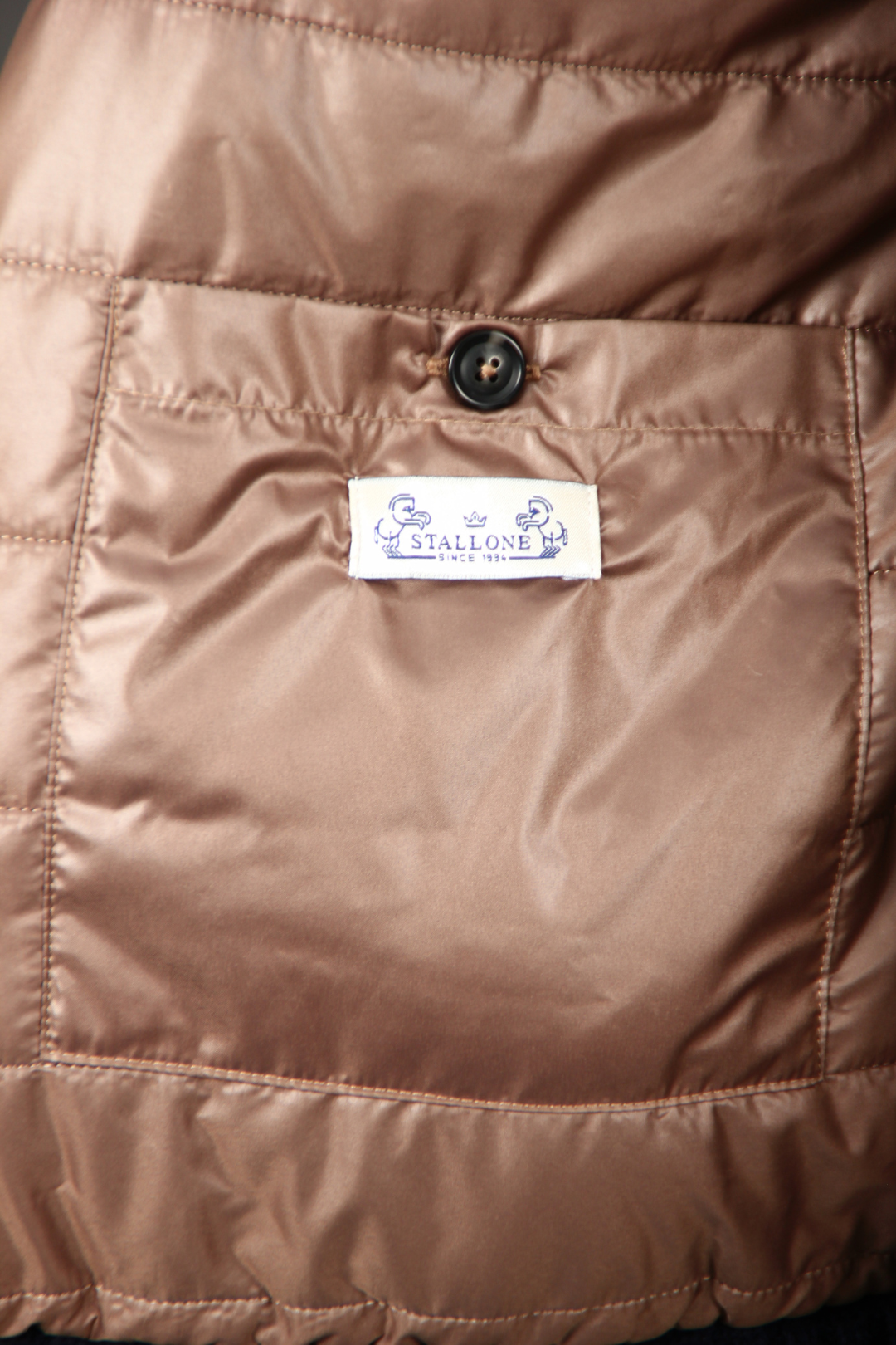 Pull Doudoune Bleu en Laine Pure