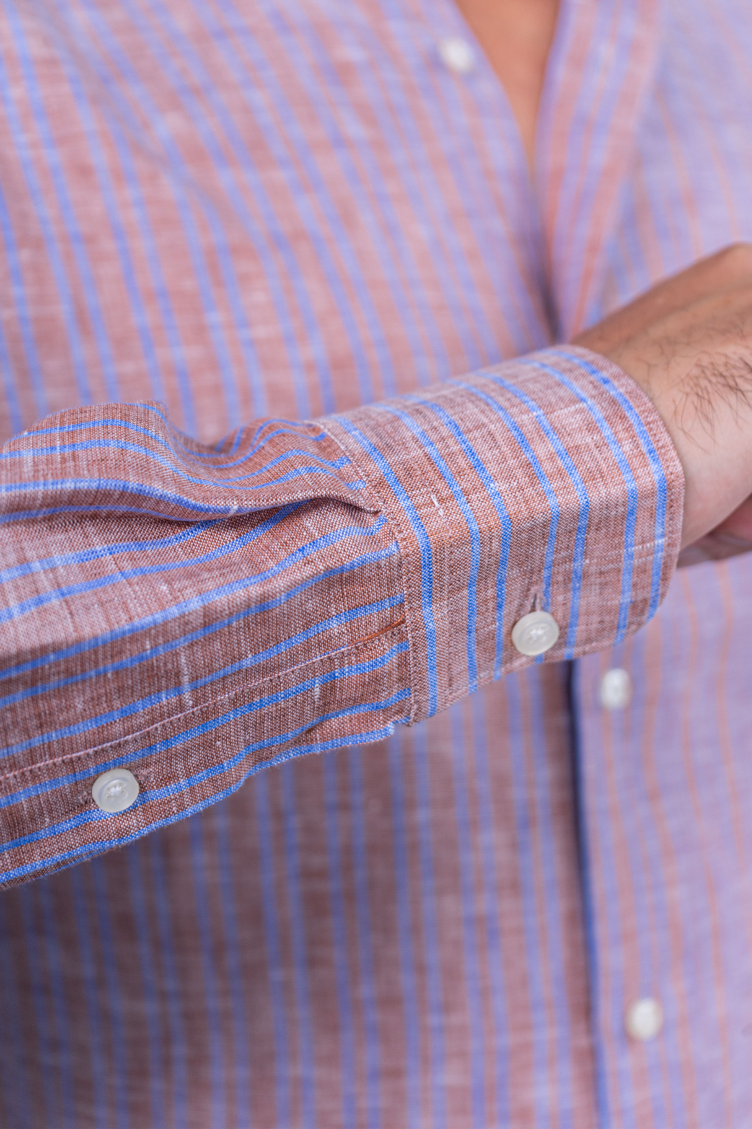 Chemise Marron rayée
