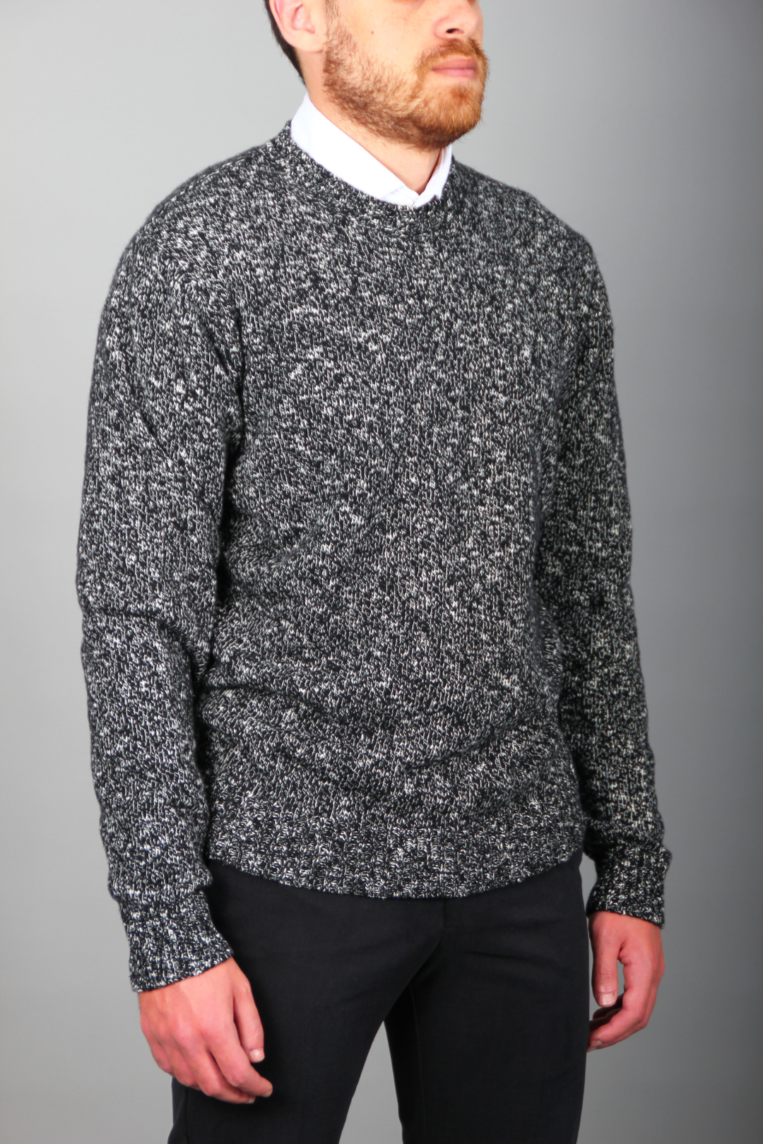 Pull Noir Texturé