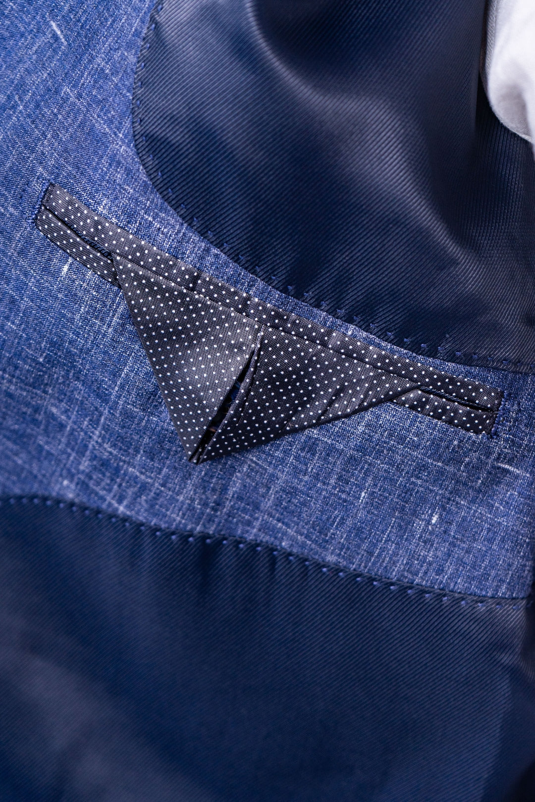 Costume Croisé Bleu Clair en Lin