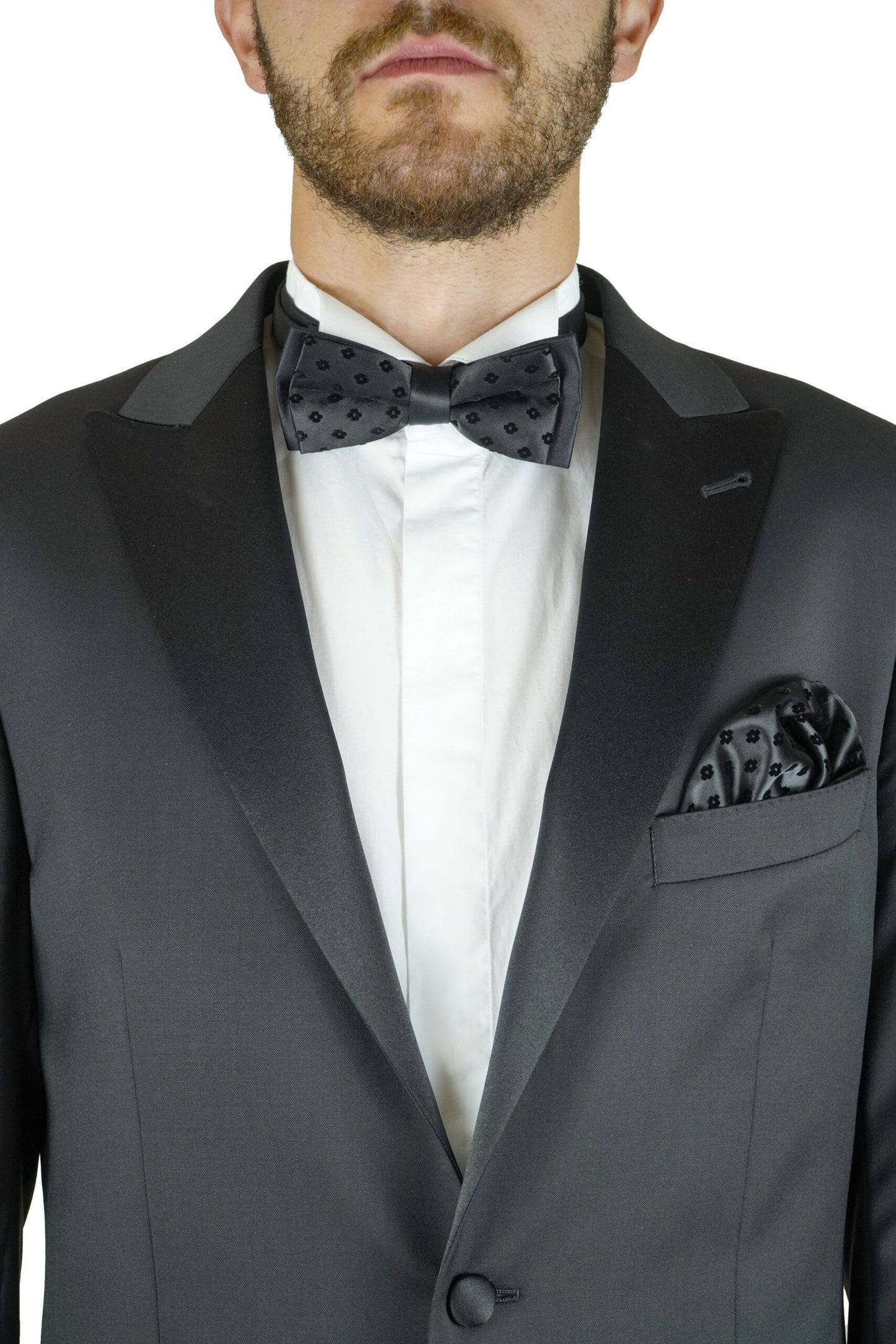 Smoking Revers Pointu en Satin