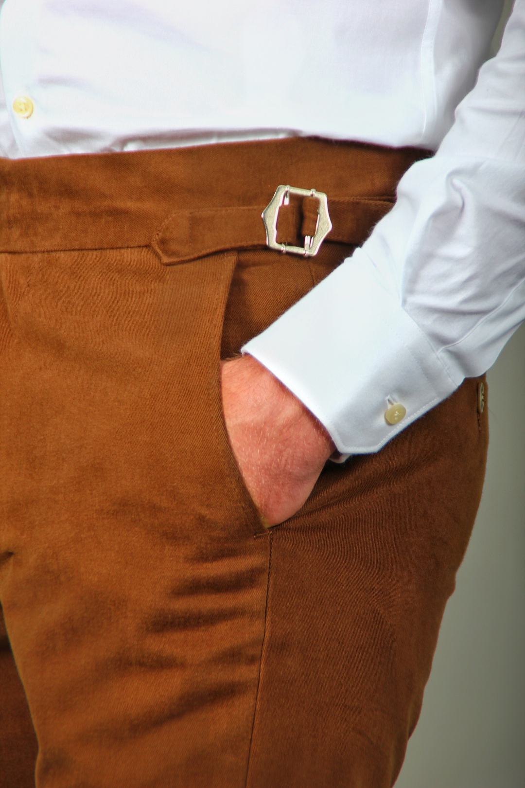 Pantalon Roma Marron Taille Haute