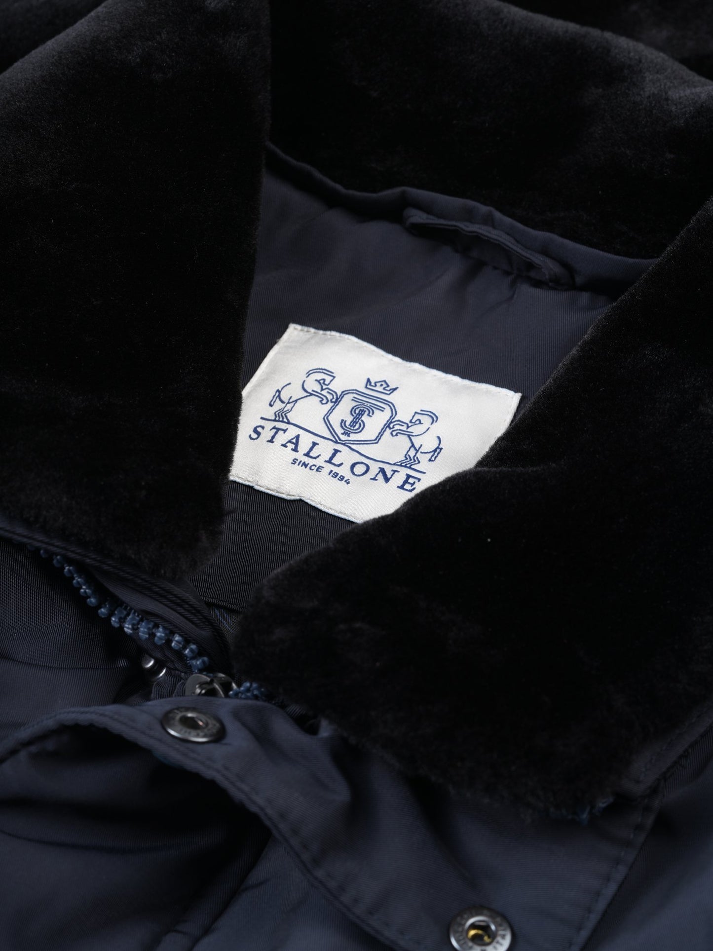 Blouson Bleu avec fourrure
