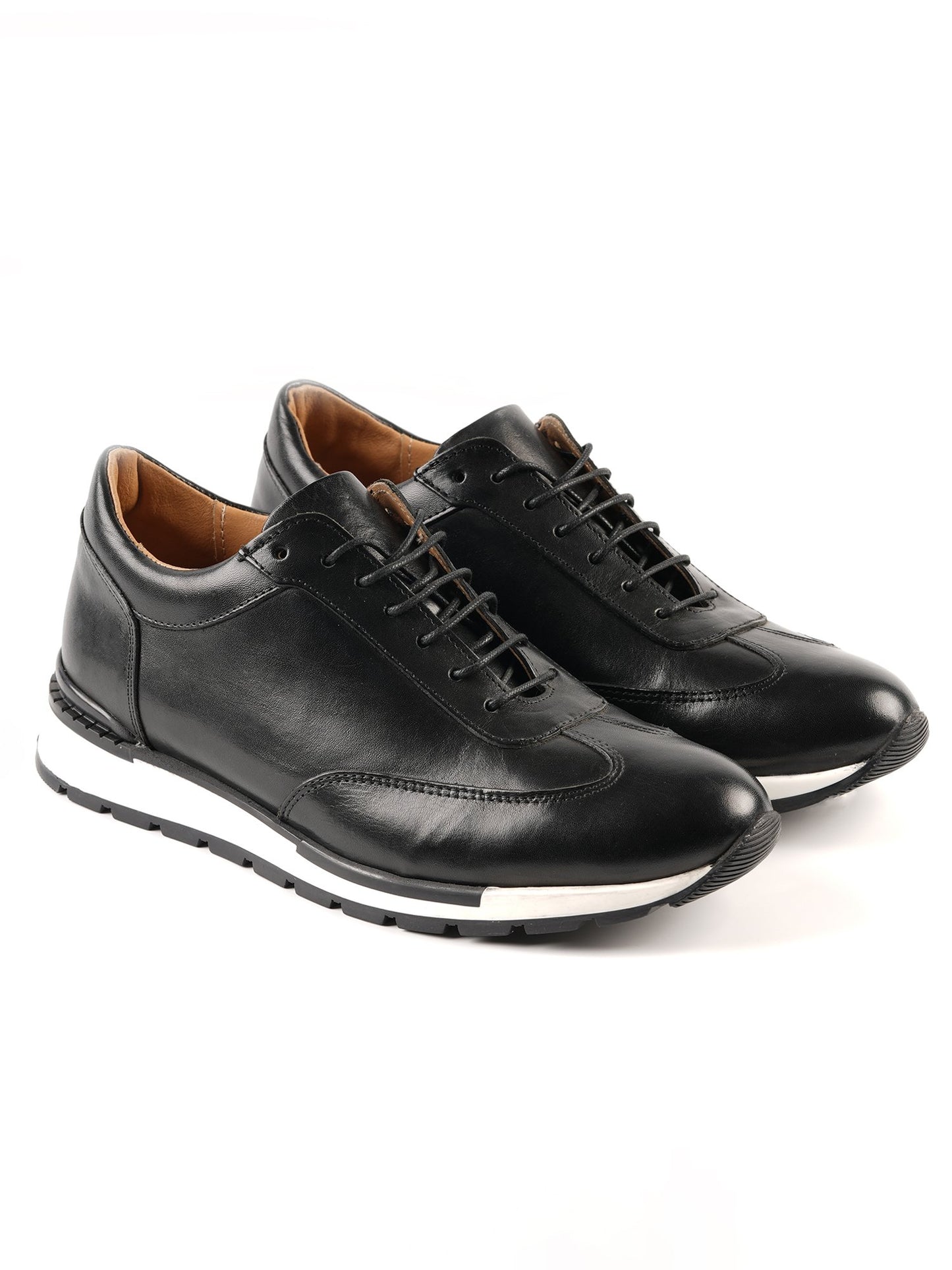 Derby Sneakers Noir en cuir