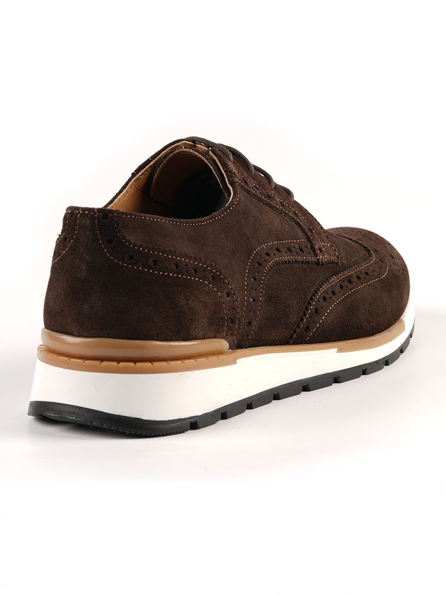 Derby Sneakers Marron en Daim