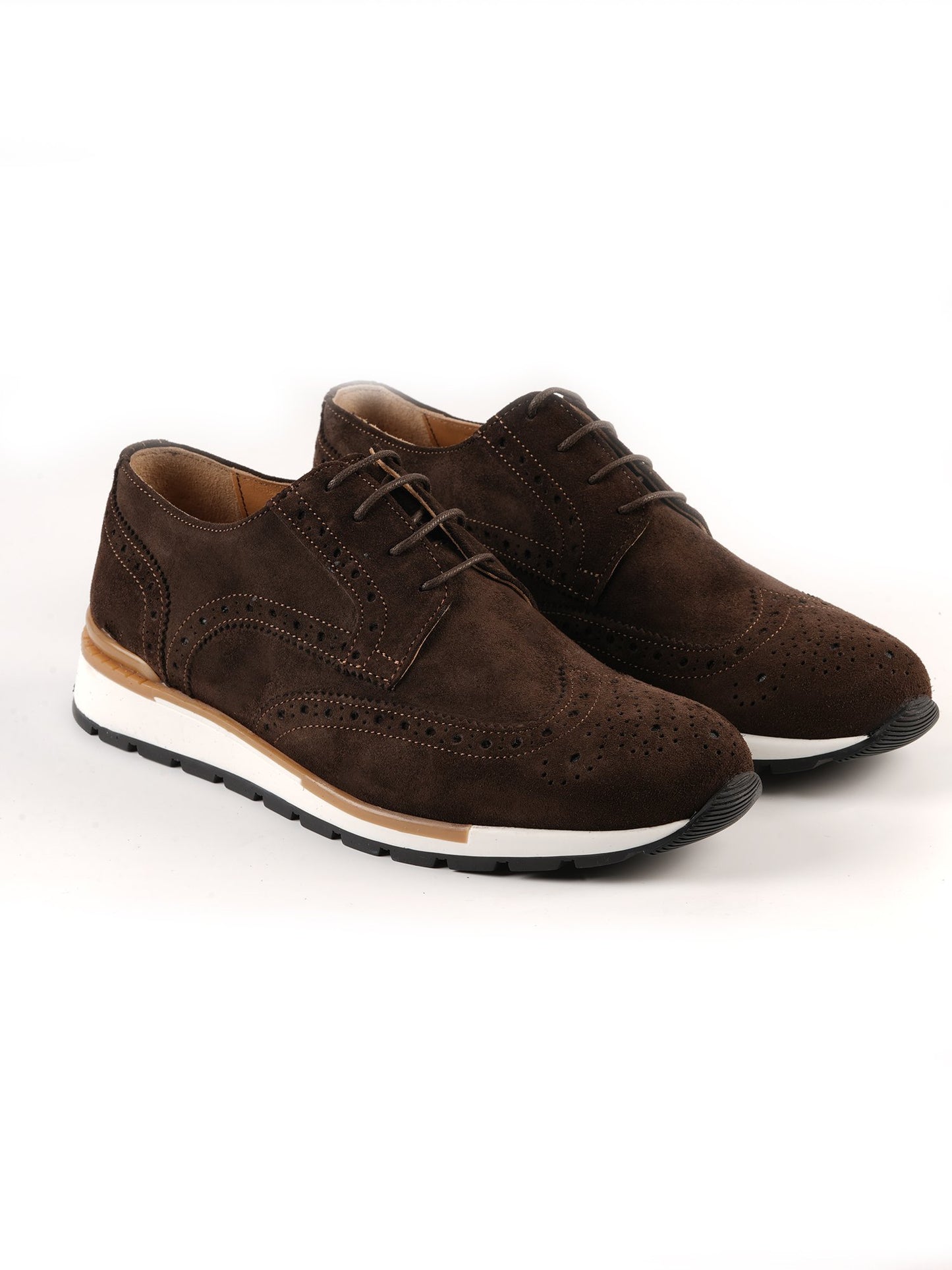 Derby Sneakers Marron en Daim