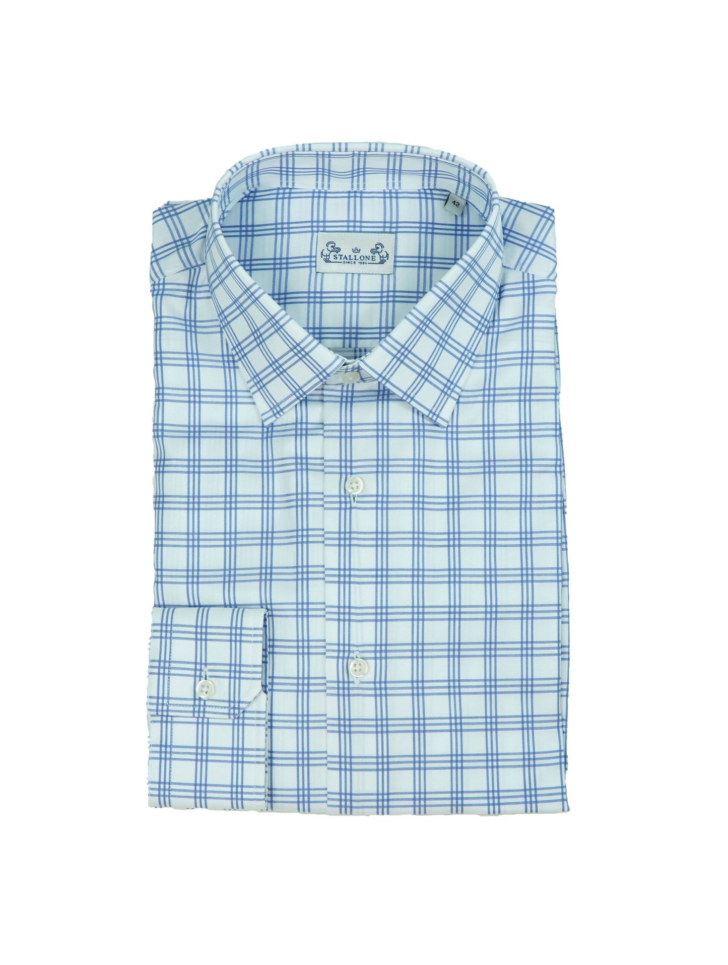 Chemise à carreaux bleu