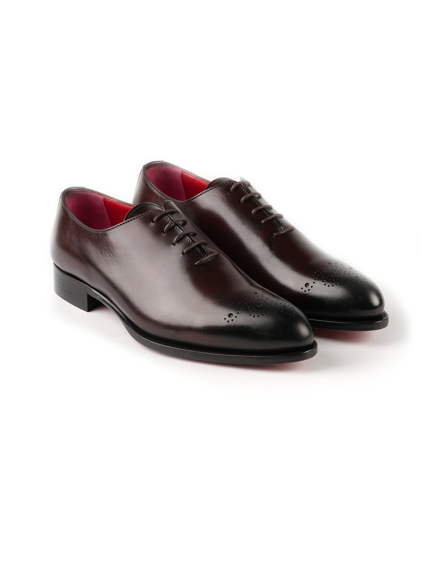 Richelieu oxfords marron en cuir