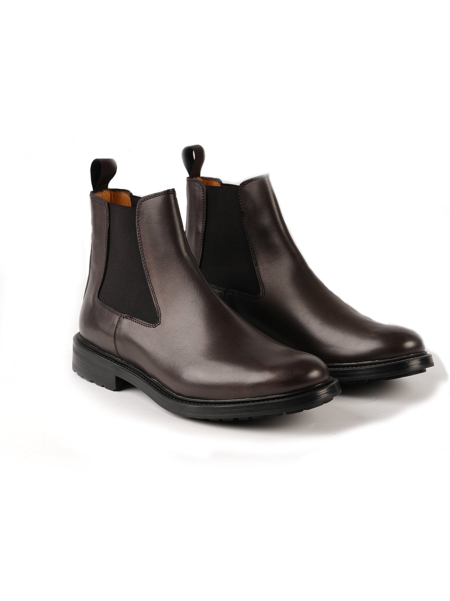 Boots marron en cuir