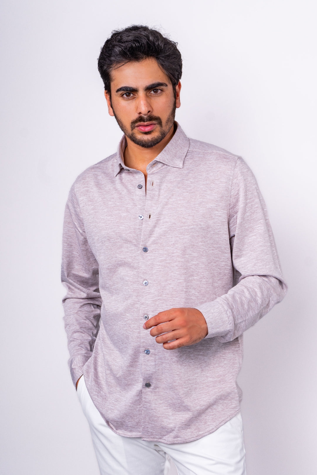 Pull Chemise Beige