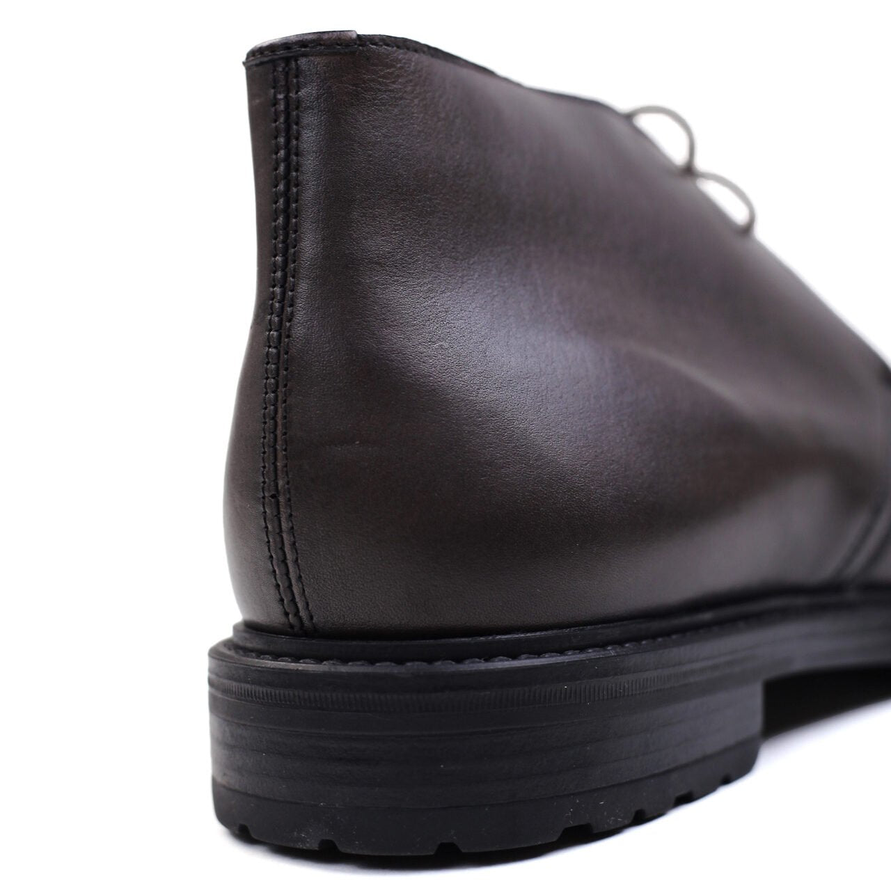 Bottines mi-hautes en cuir marron