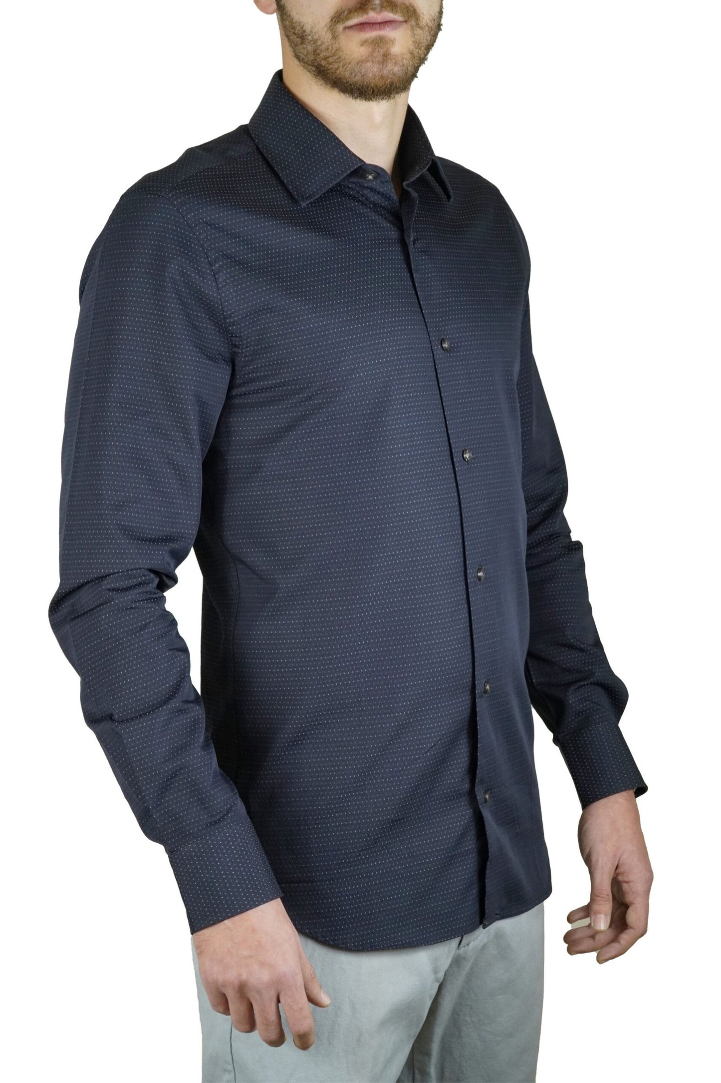 Chemise Noir à Motifs