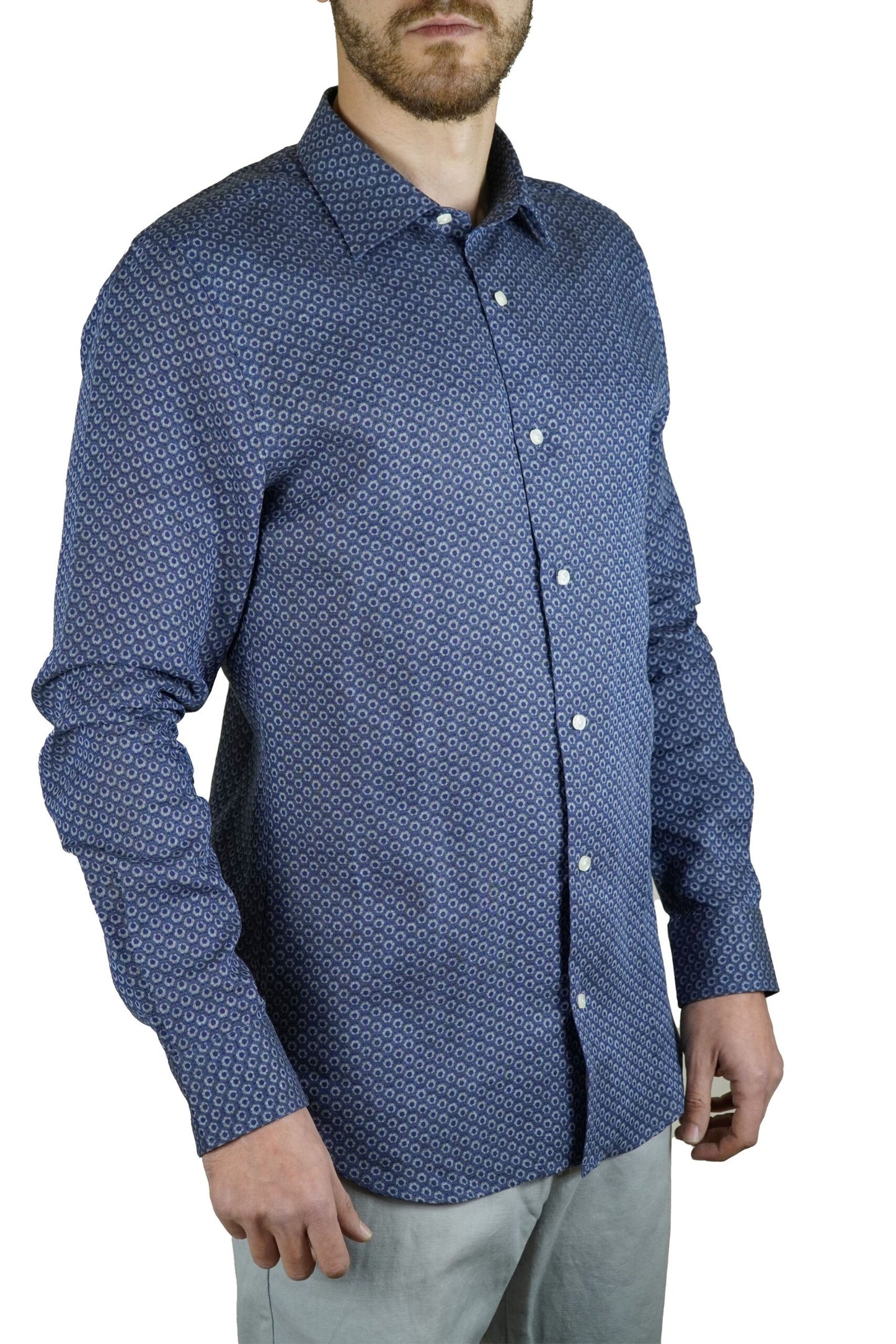 Chemise Bleu à Motifs