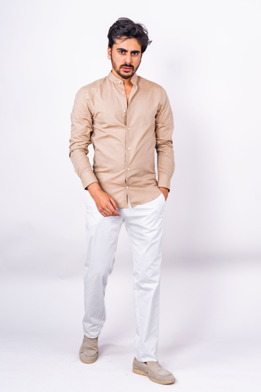 Chemise Camel col mao