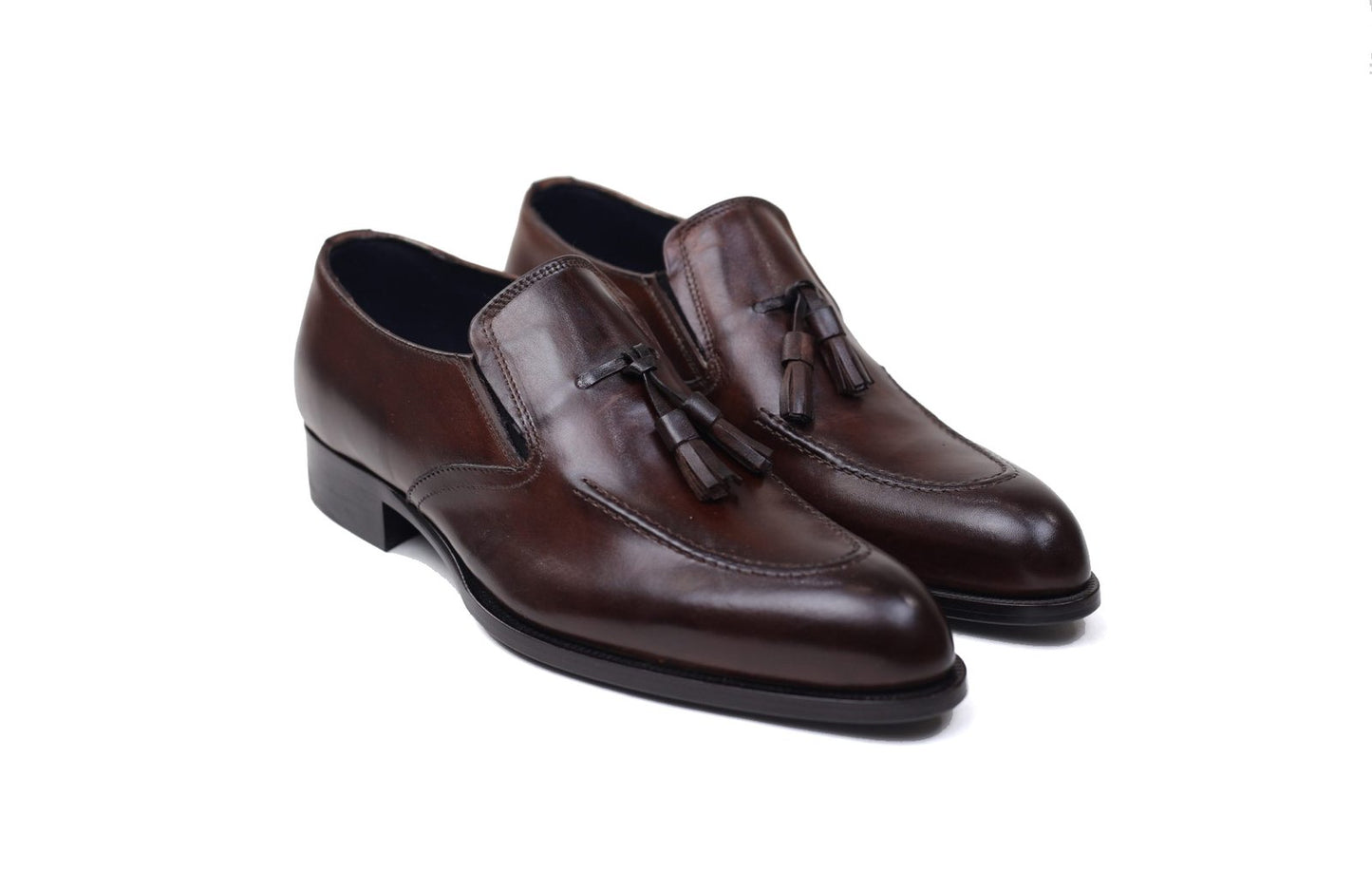 Chaussures milano en cuir marron