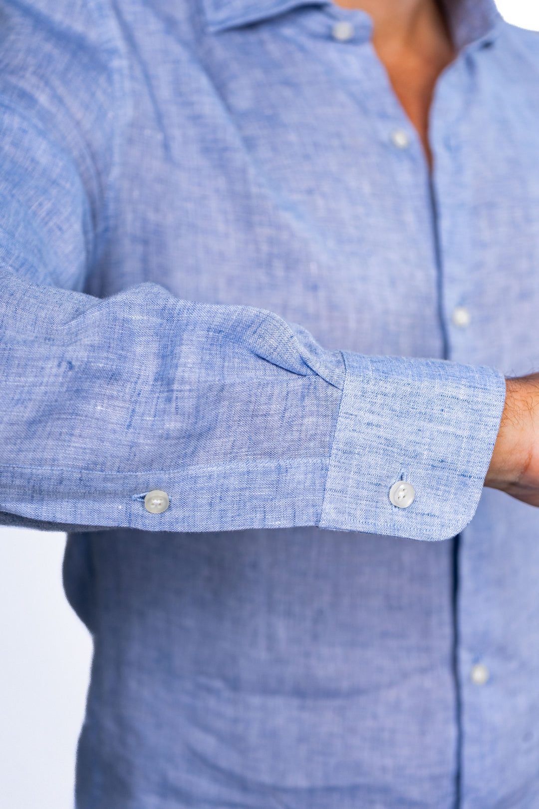 Chemise en Lin Bleu Ciel