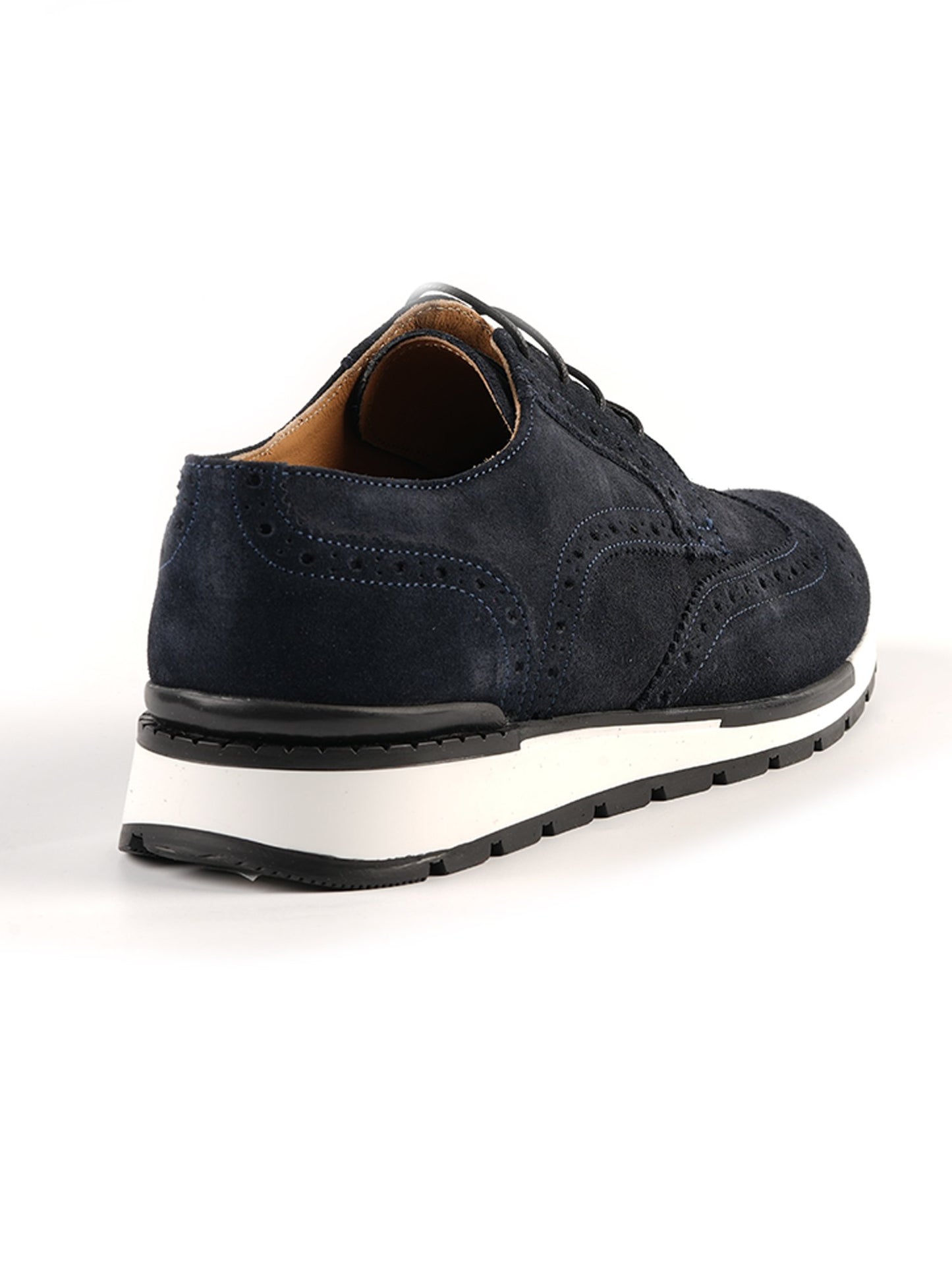 Derby sneakers bleu en daim