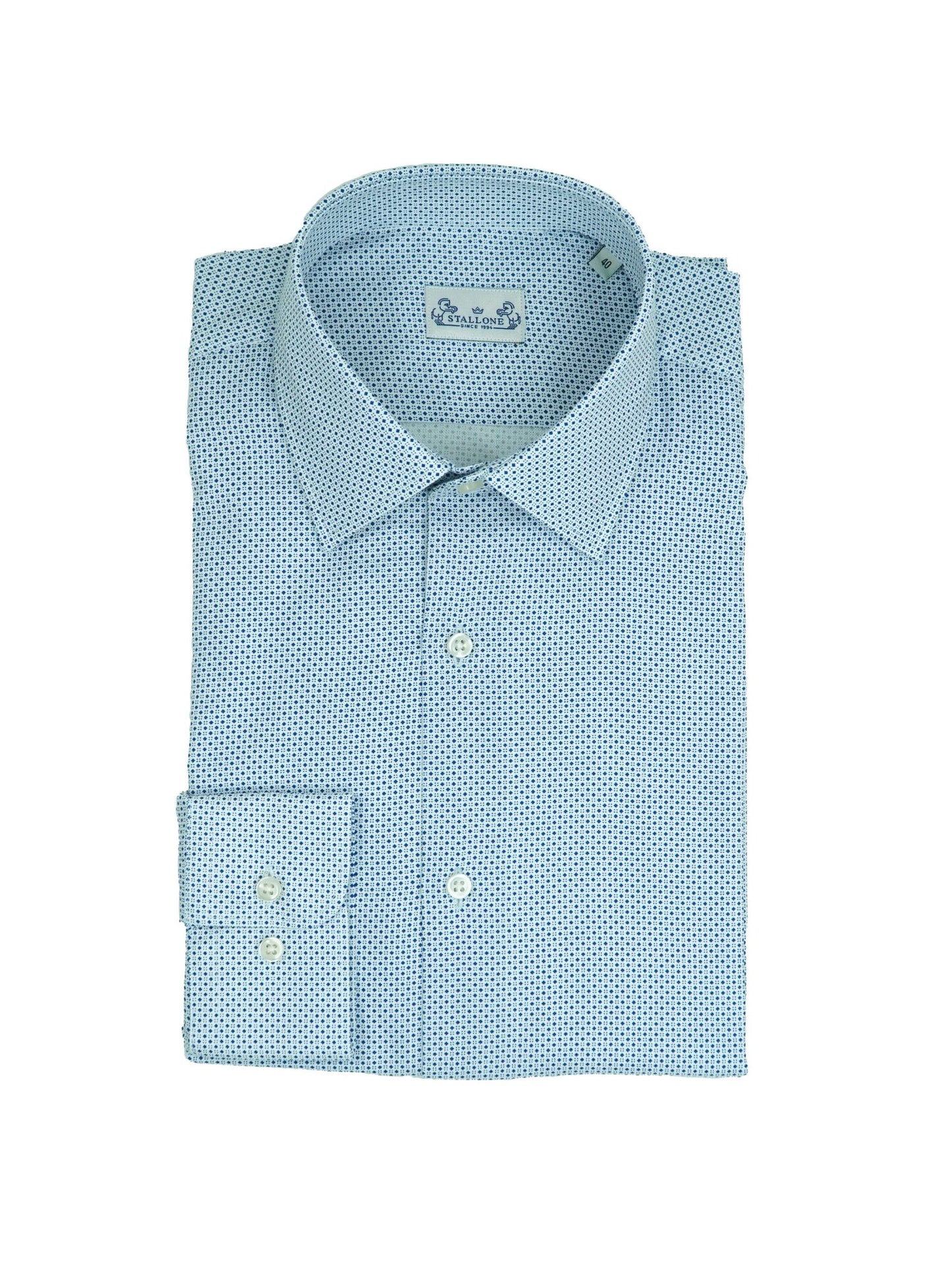 Chemise à motifs bleu