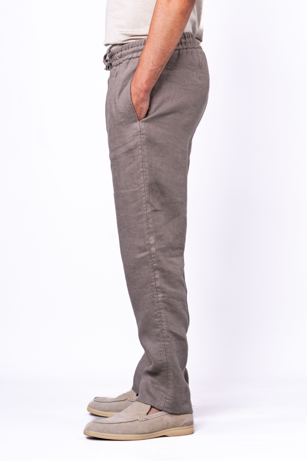 Pantalon Khaki en Lin