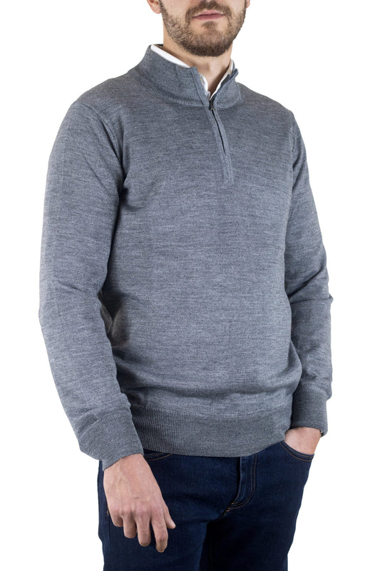 Pull col camionneur gris