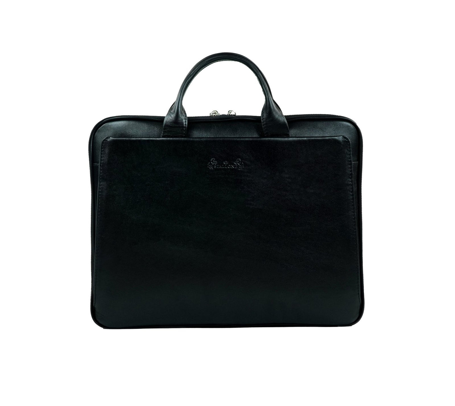 Cartable noir en cuir