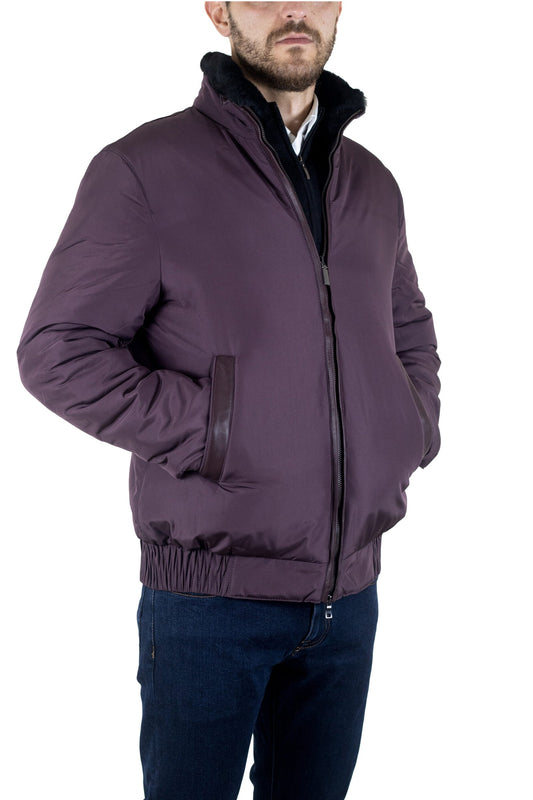 Jacket avec Fourrure Bordeaux