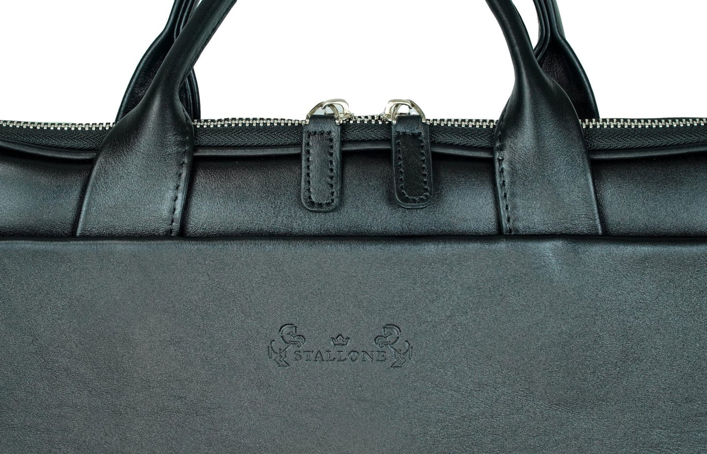 Cartable noir en cuir