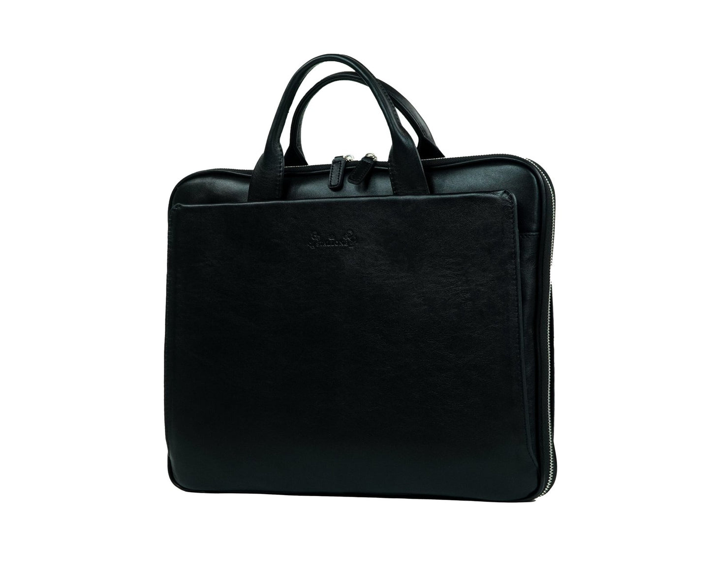 Cartable noir en cuir