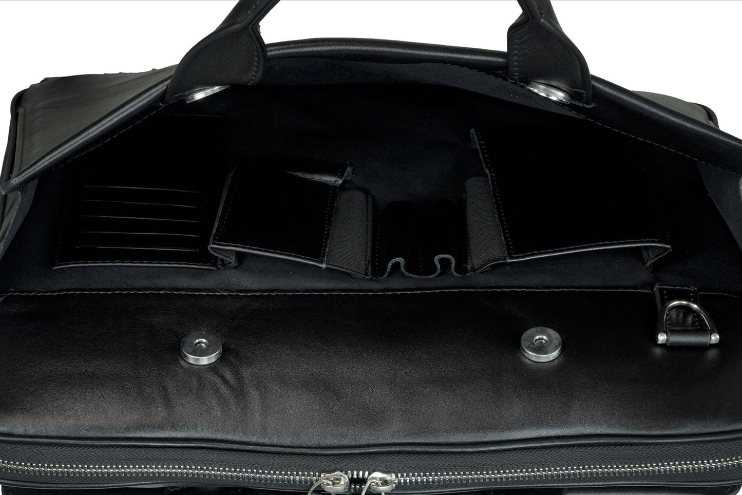 Cartable noir en cuir