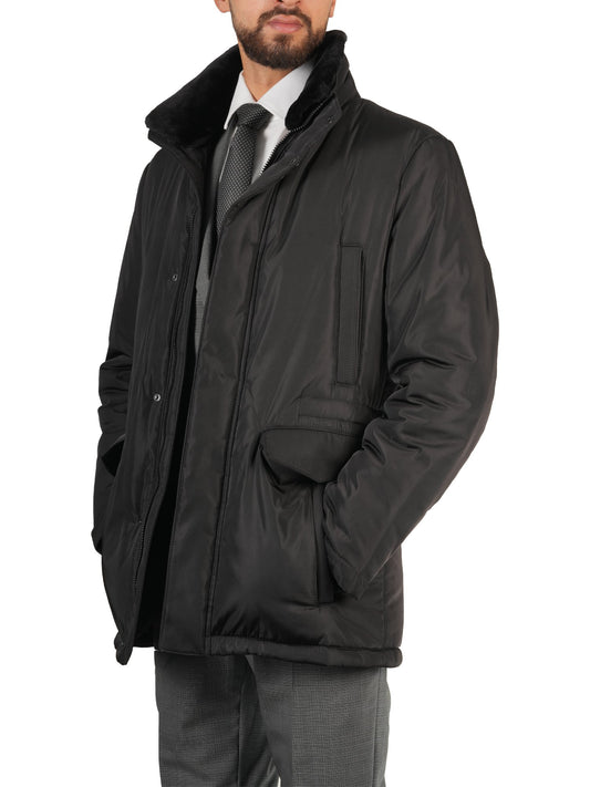 Blouson Noir avec fourrure