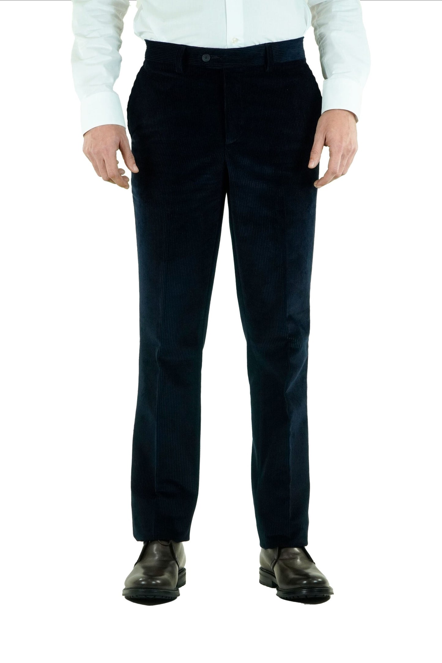 Pantalon bleu en velour