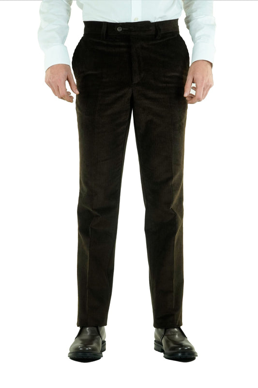 Pantalon marron en velour